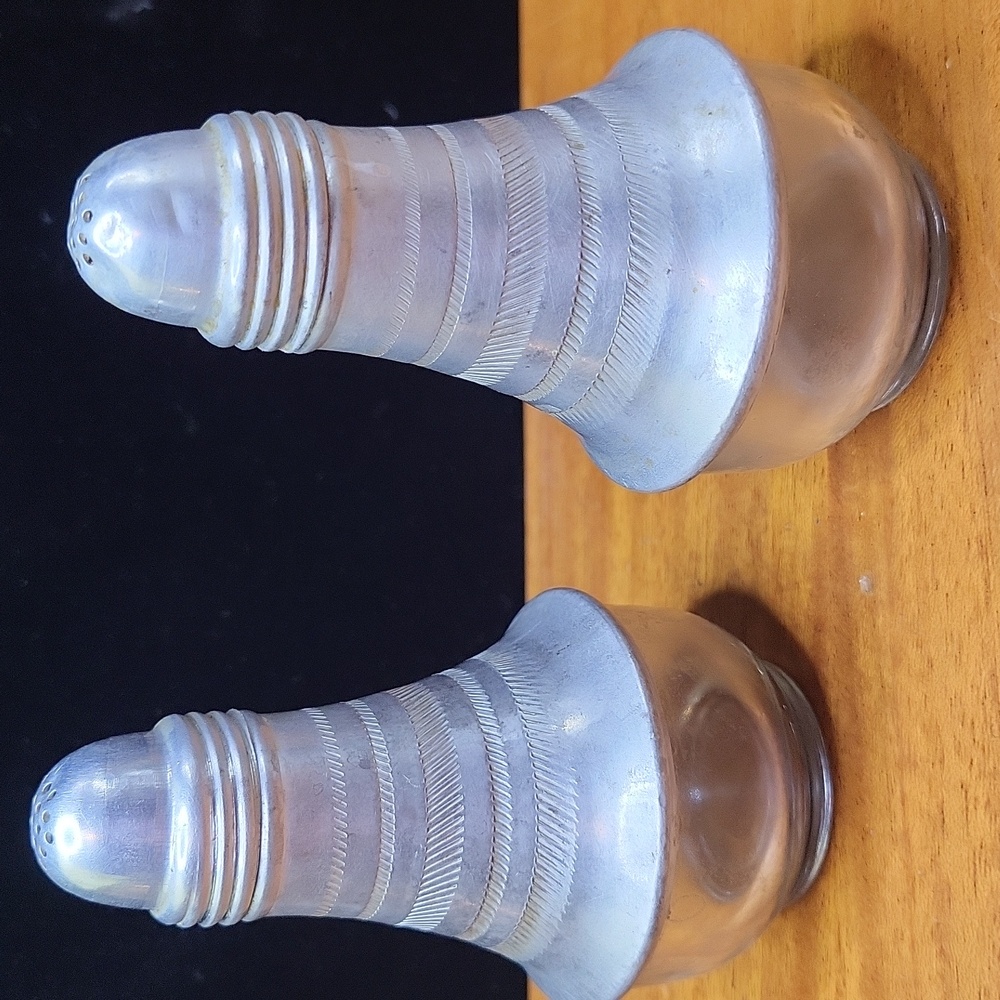 MCM Silver Salt and Pepper Shakers
